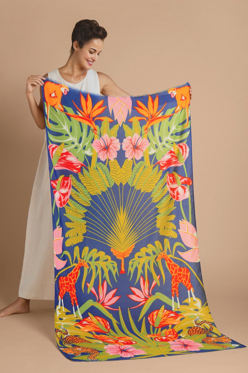Powder Deco Jungle Scarf - Daisy Mae Boutique