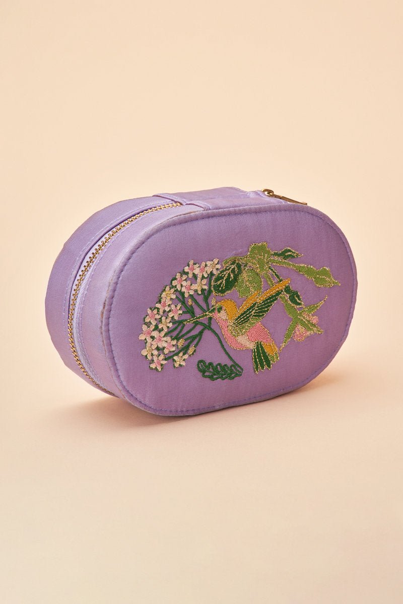 Powder Hummingbird Oval Jewellery Box - Daisy Mae Boutique
