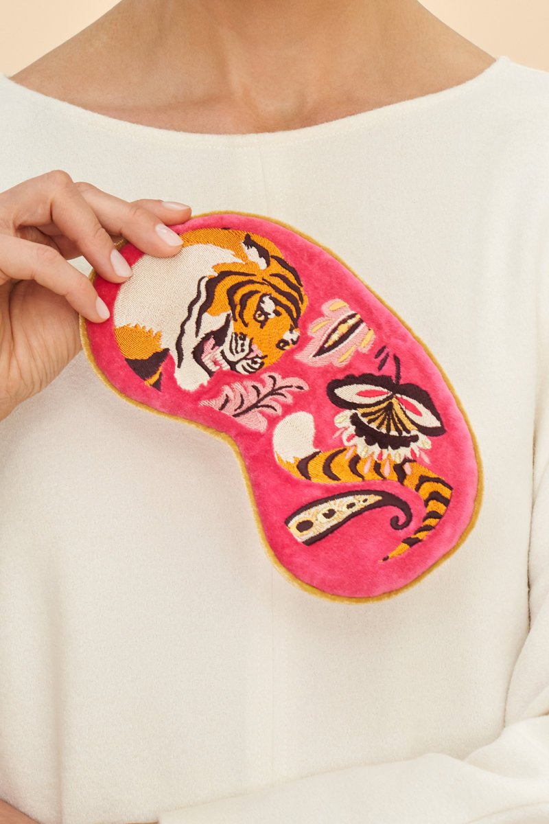 Powder Luxury Lavender Velvet Eye Mask - Thrill Of The Tiger - Daisy Mae Boutique
