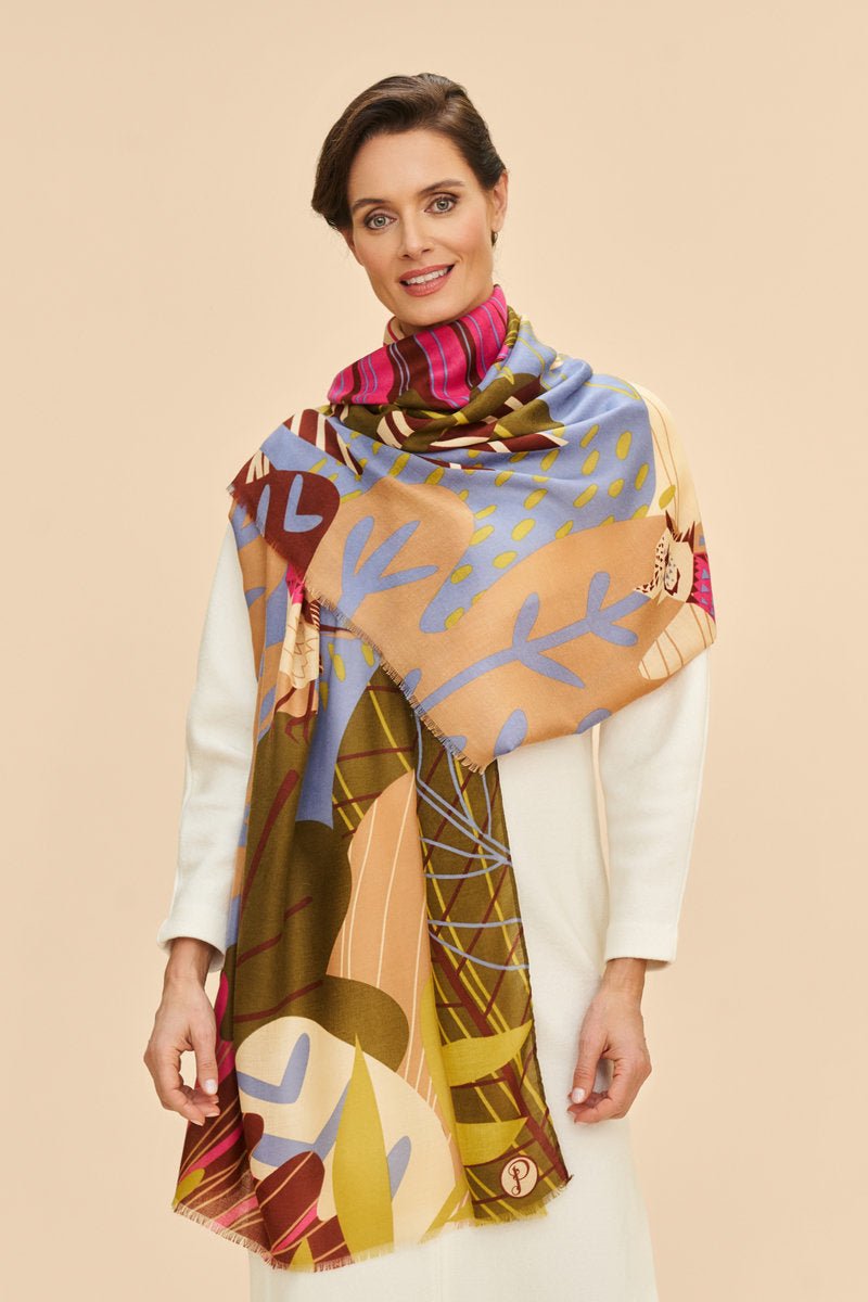Powder Printed Autumn Hedgerow Scarf - Daisy Mae Boutique