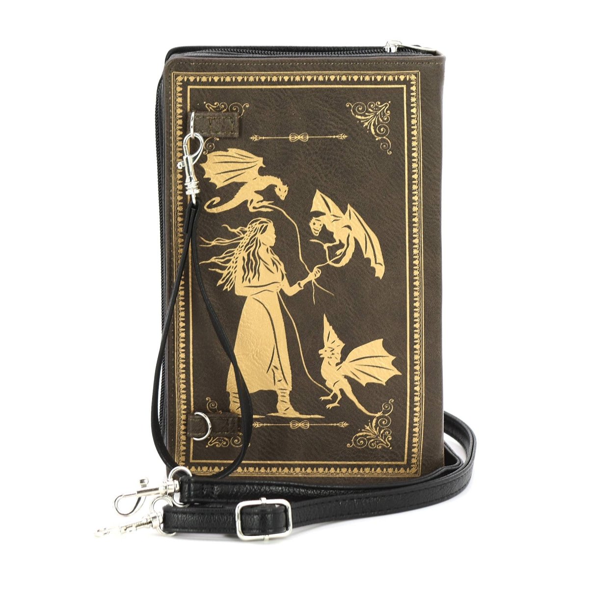 Queen of Dragons Book Clutch Bag in Vinyl PRE ORDER - Daisy Mae Boutique
