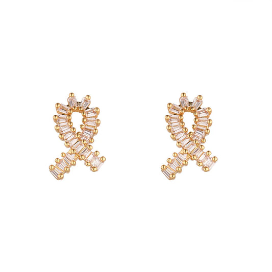 Knight & Day Gold Bow Earrings R546EAP